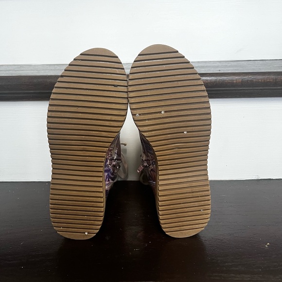 Steve Madden Purple Marble Patent Leather Girls Boots - Picture 3 of 6